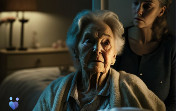 femme âgée et aidante